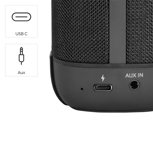 Hama Tube 4.0, Bluetooth reproduktor, 3,5 W, AUX-in, USB-C, černý