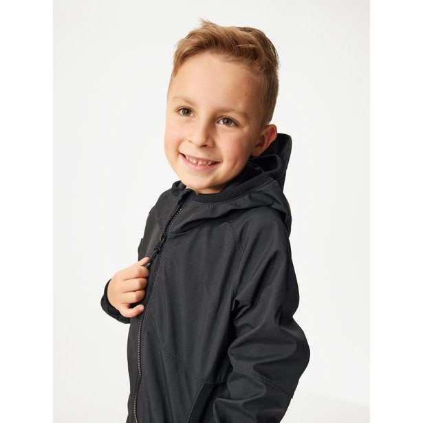 Unuo, Dětská softshellová bunda bez zateplení Street, Černá