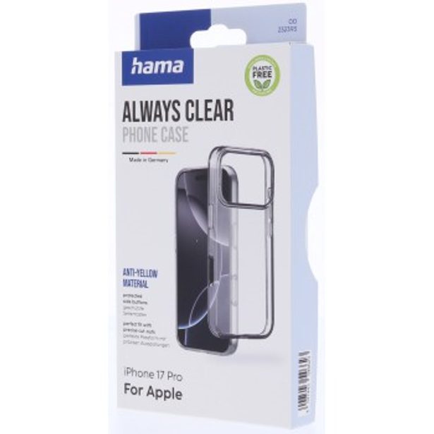 Hama Always Clear, kryt pro Apple iPhone 17 Pro, vždy průhledný, nežloutne