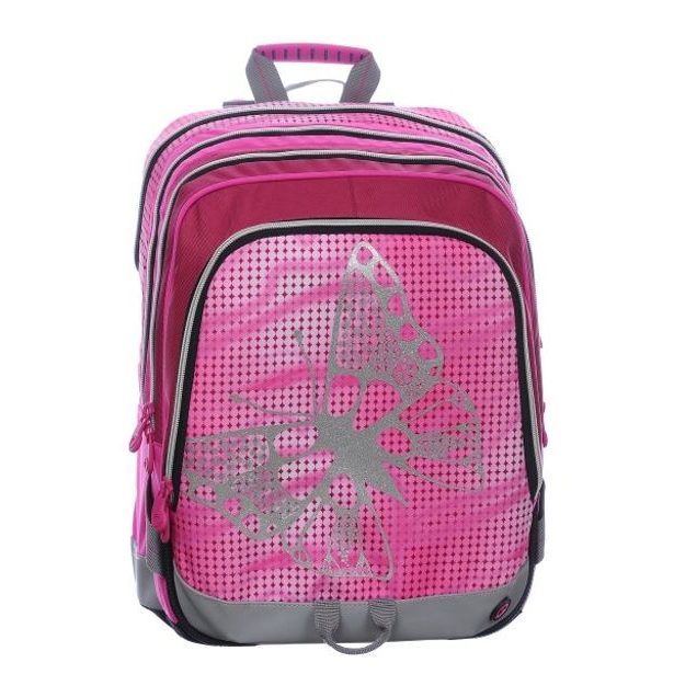 Školní dívčí batoh pro prvňáčky S1A 0115 A PINK Motýl