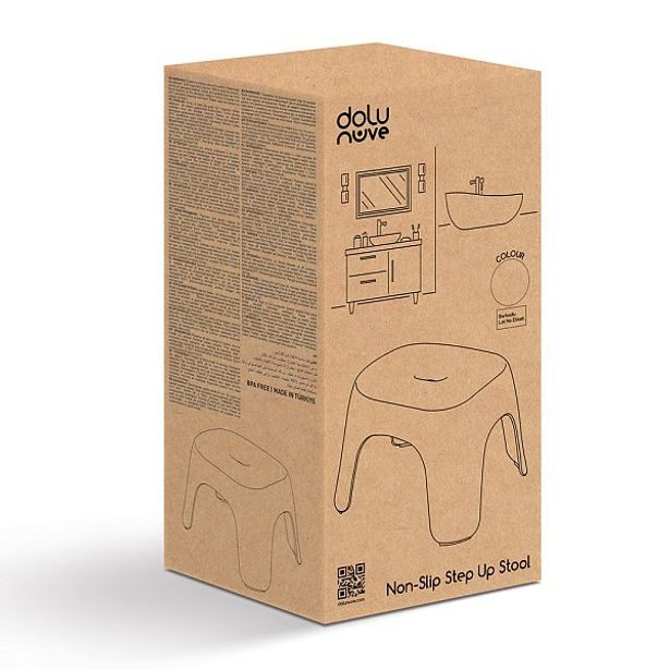 DOLU Protiskluzová stolička, šedá, 28,5x21x25 cm