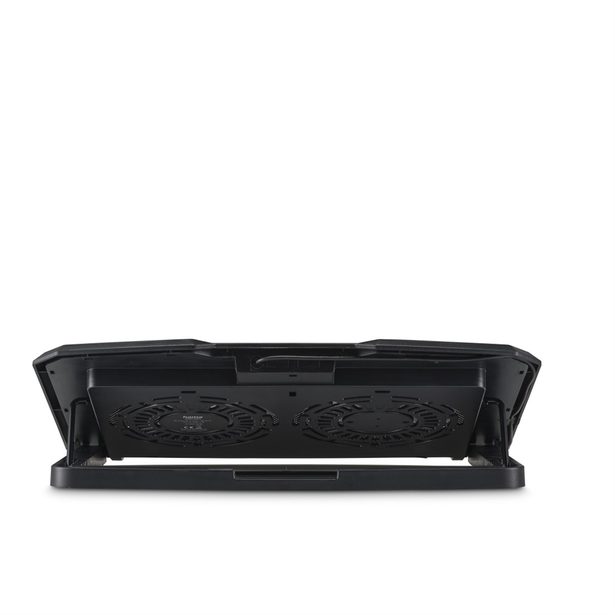 Hama chladicí stojan pro notebook Black Metal, 2 ventilátory, naklápěcí, modré podsvícení, tichý