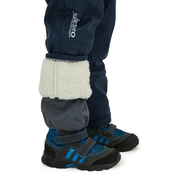 ESITO Dětské softshellové oteplovačky na zimu Petrol - petrolejová