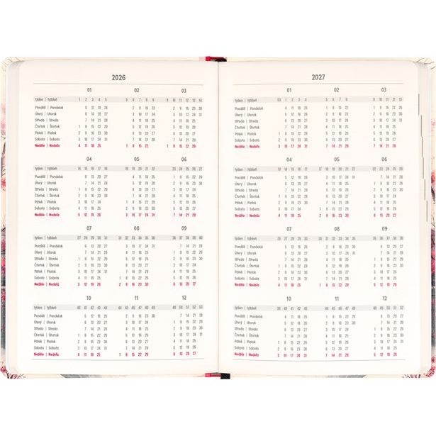 NOTIQUE 18měsíční diář Petito – Japonsko 2026/2027, 11 x 16 cm