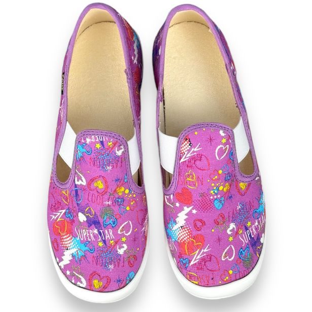 Dětské papuče na gumičku Fare - Fialové