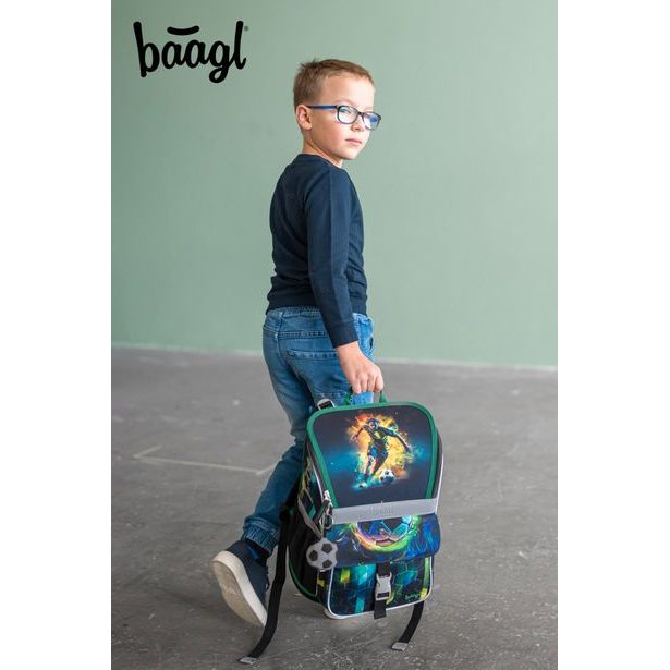 BAAGL SET 5 Zippy Fotbal Hráč: aktovka, penál, sáček, zástěra, peněženka