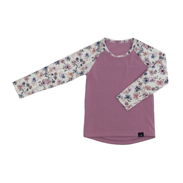 ESITO Dívčí triko s dlouhým rukávem Violet flowers - fialová / 98