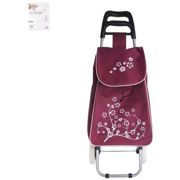 taška s kol. 30l, KVĚT bordó (25kg) 33x20x53cm