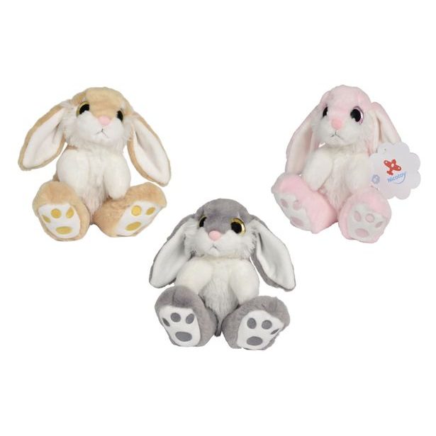 Králíček plyšový sedící 17 cm, 3 druhy