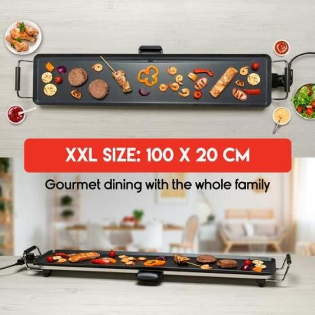 ALPINA Stolní elektrický gril teppanyaki 100x20 cm, 2000 W ED-223161