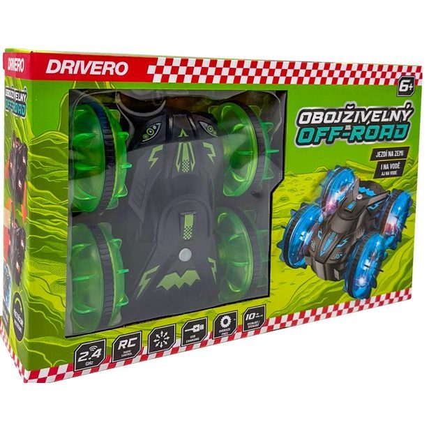 DRIVERO RC Obojživelný offroad, zelený