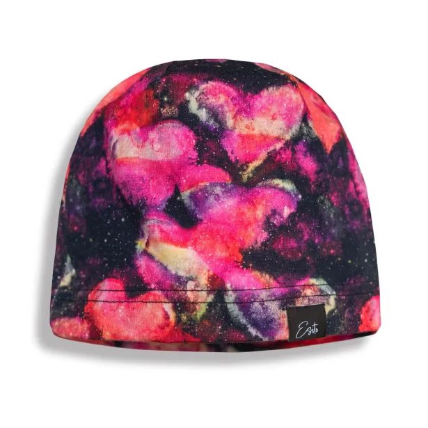 ESITO Jarní čepice Duhová srdce - černá / 38