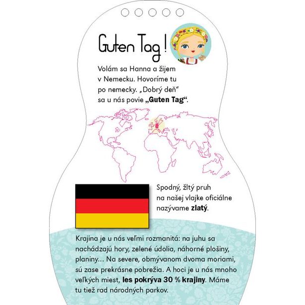 Obliekame nemecké bábiky HANNA – Maľovanky Baagl