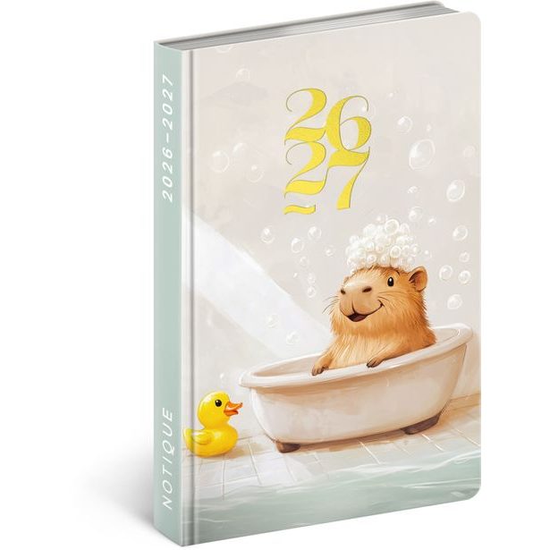 NOTIQUE 18měsíční diář Petito – Kapybara 2026/2027, 11 x 16 cm