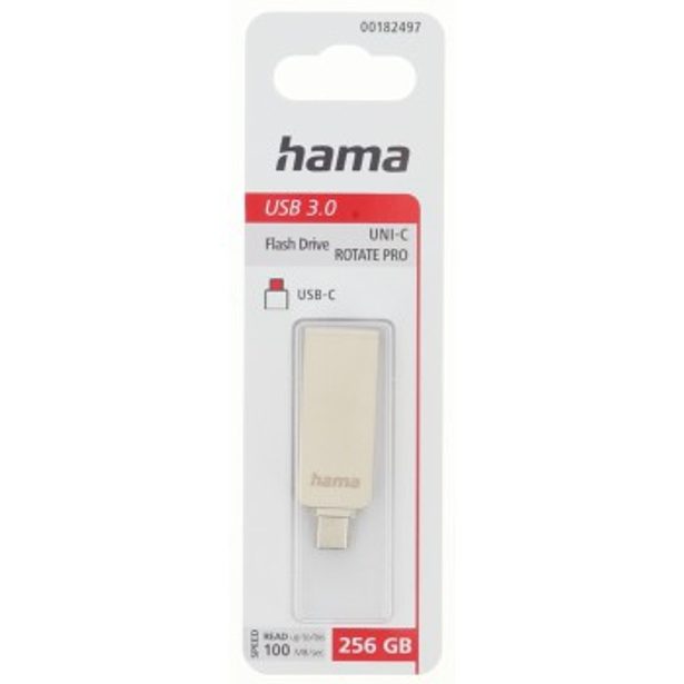 Hama USB flash disk Uni-C Rotate Pro, USB-C 3.1, 256 GB, 70 MB/s
