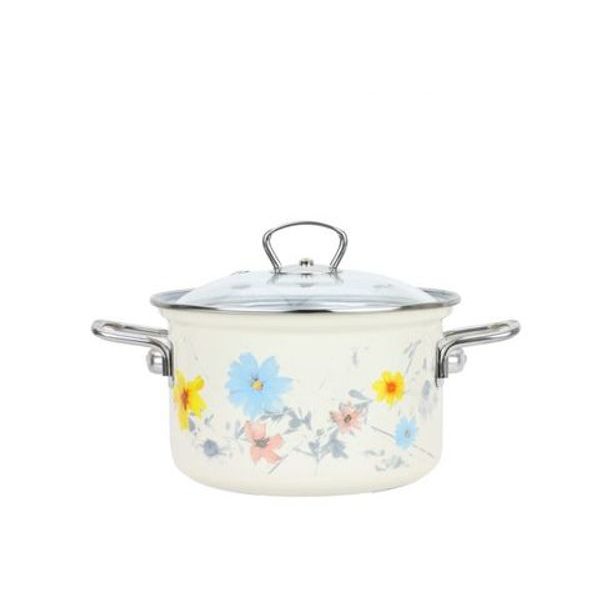 hrnec+PO d16 sklo bílý, MEADOW, 2,0l, smalt