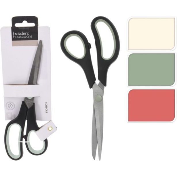 nůžky 21,5cm velké, domácnost, mix barev, NR/plast