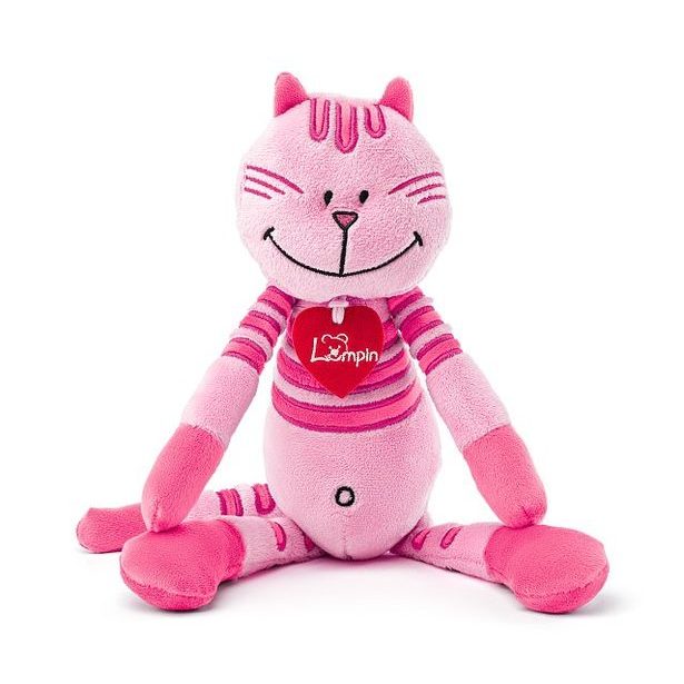 LUMPIN Kočka Rosalie, střední - růžová, 38cm