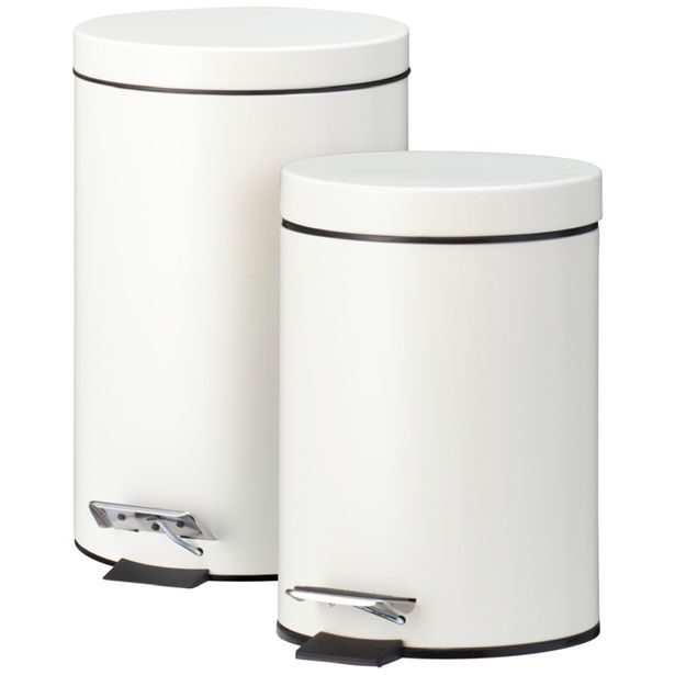 EXCELLENT HOUSEWARE Odpadkový koš pedálový 12 a 3 l krémová KO-C88000070
