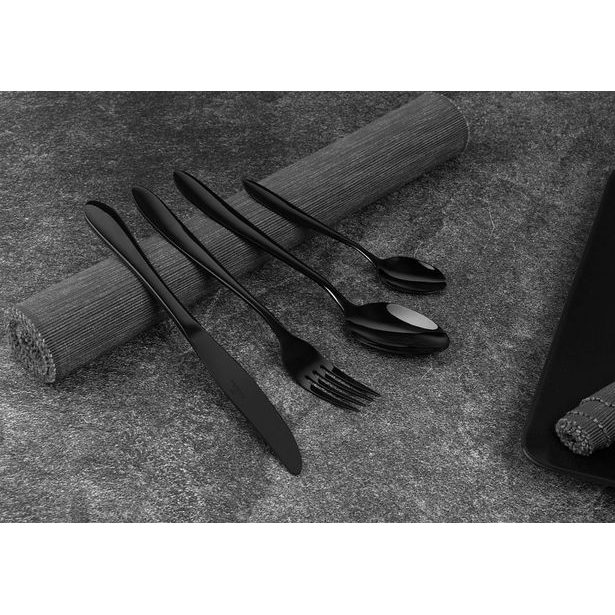 BERLINGERHAUS Sada příborů 24 ks Matte Black Collection BH-3077