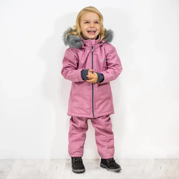 ESITO Dětské softshellové oteplovačky Antique pink - antique pink / 86