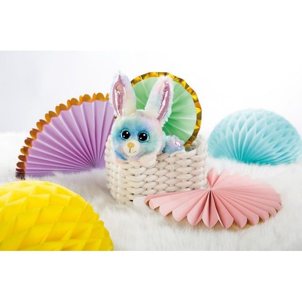 NICI Glubschis plyš Zajíček Rainbow Candy ležící, 15 cm