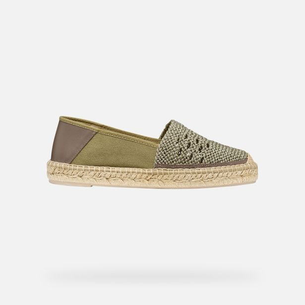 Khaki dámské mokasíny Geox Lampedusa