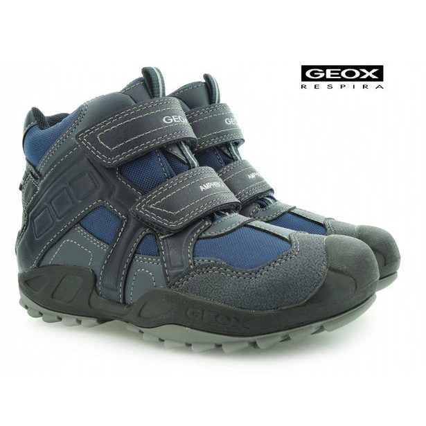 GEOX dětské boty J NEW SAVAGE BOY B A NAVY/GREY