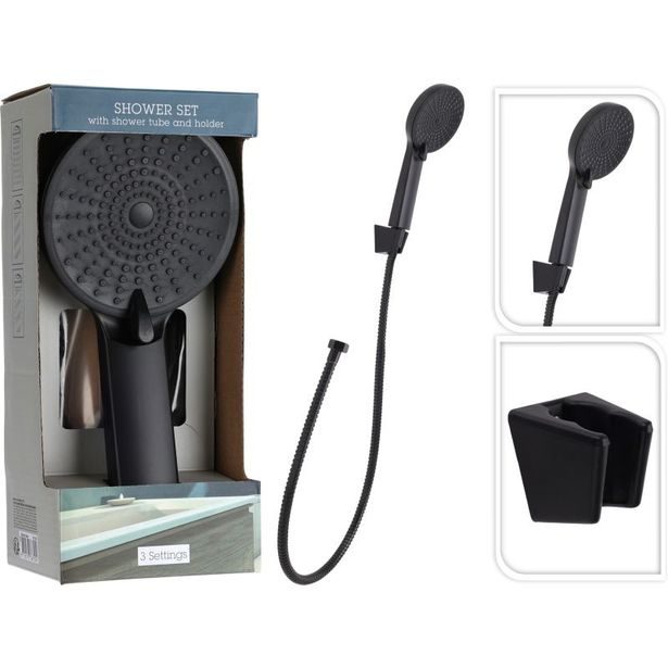 EXCELLENT HOUSEWARE Sprchová hlavice s hadicí černá KO-CF6000110