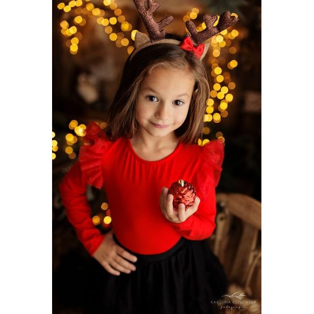 Dívčí blůzka Lily Grey červená tyl