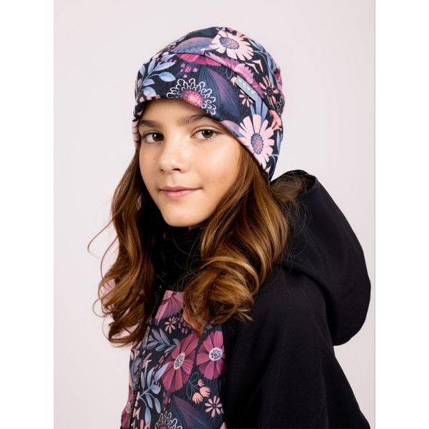 Unuo, Dětská čepice fleecová Sport, Kouzelné květiny