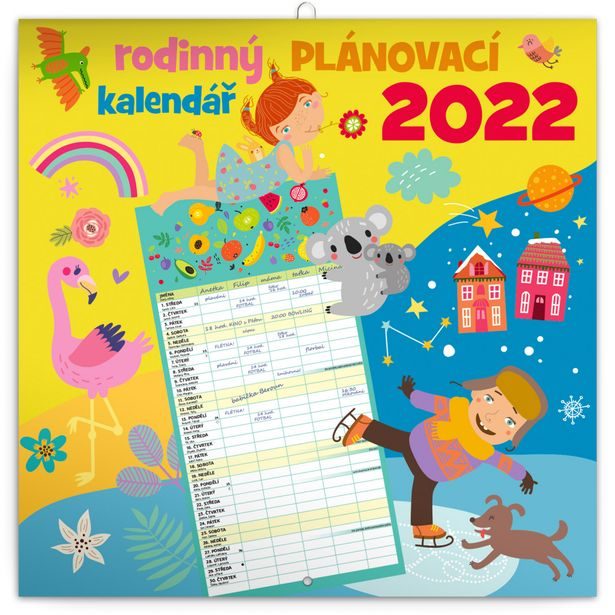 Rodinný plánovací kalendář 2022, 30 × 30 cm Baagl