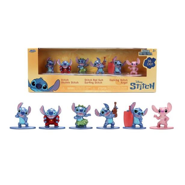 Stitch Kovové sběratelské nanofigurky 1,65" sada 6 ks