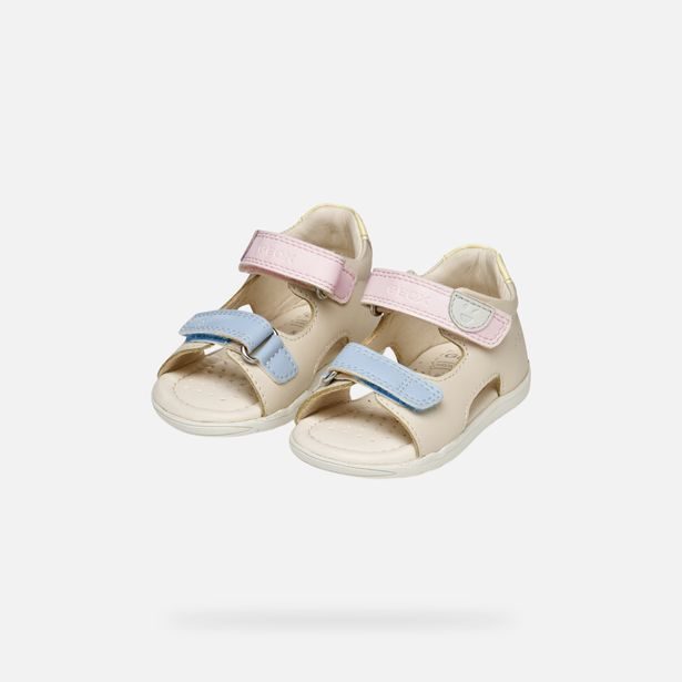 Béžové dívčí sandály Geox Sandal Macchia