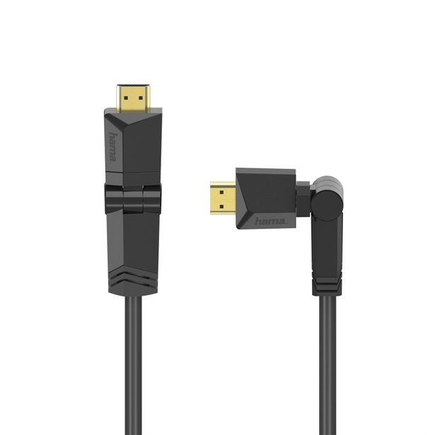 Hama HDMI kabel High Speed 4K 1,5 m, otočné vidlice (2 osy)