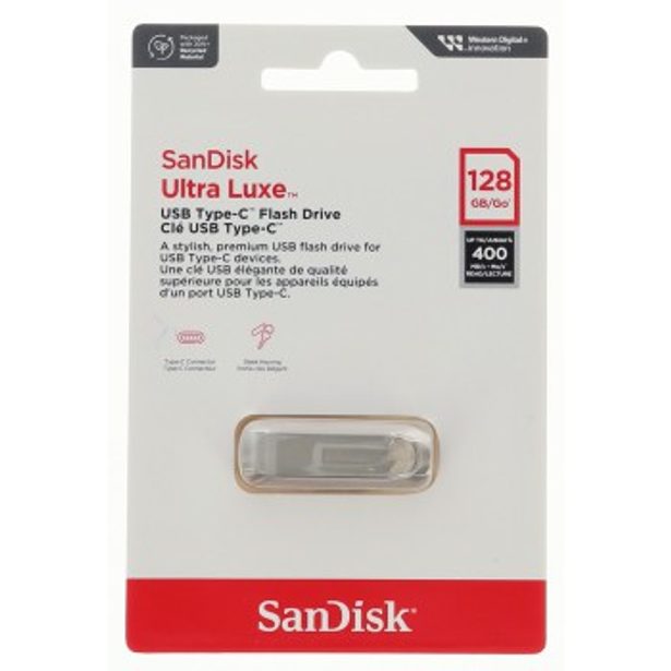 SanDisk Ultra Luxe USB Type-C 128 GB USB 3.2 Gen 1, metalický design