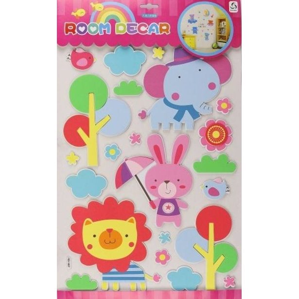 dekorace EVA-ZVÍŘÁTKA, samolep. na zeď