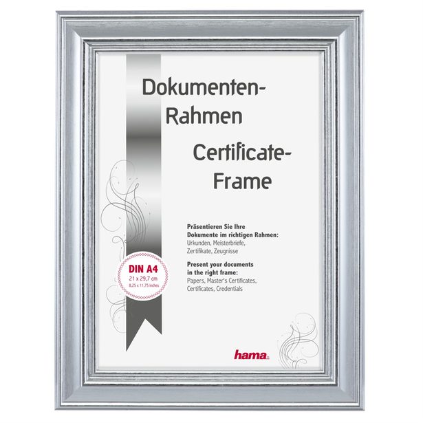 Hama rámeček plastový LOBBY, stříbrná, 21x29,7 cm