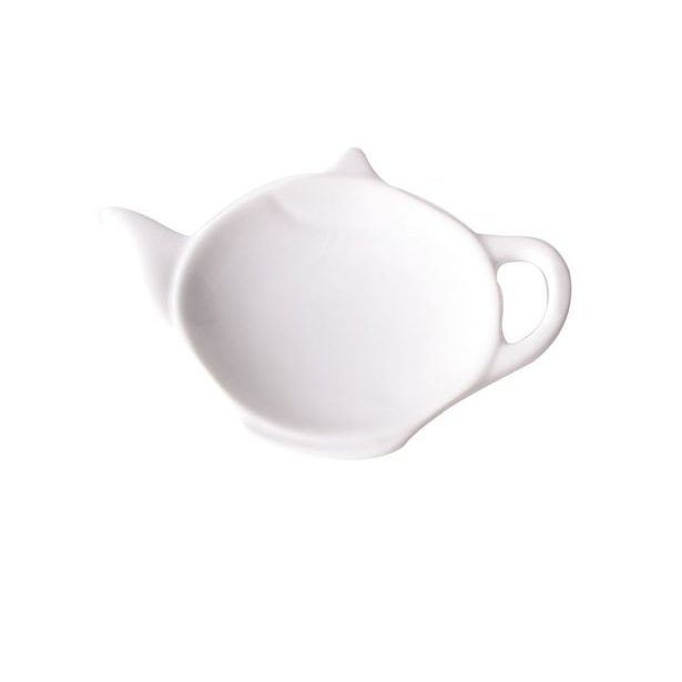podčajník 1ks KONVIČKA-bílá,12x8,5cm,porcelán
