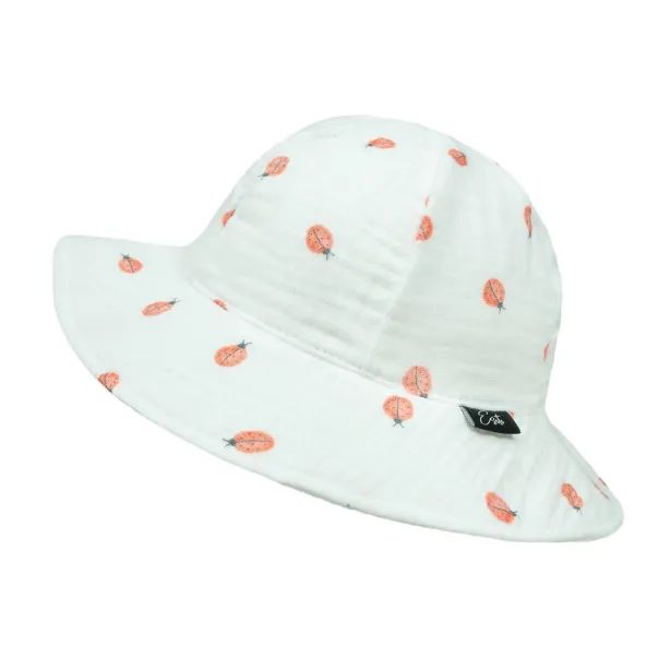 ESITO Dívčí klobouk mušelín Beruška - bílá / XS