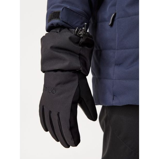 Unuo Dětské zimní rukavice prstové Ski, Černá