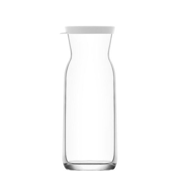 karafa 0,7l, d7,6x20,5cm, sklo, pruž.víčko