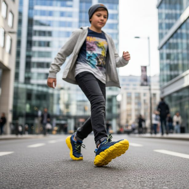 Tmavě modré chlapecké tenisky Geox Flexyper Fast