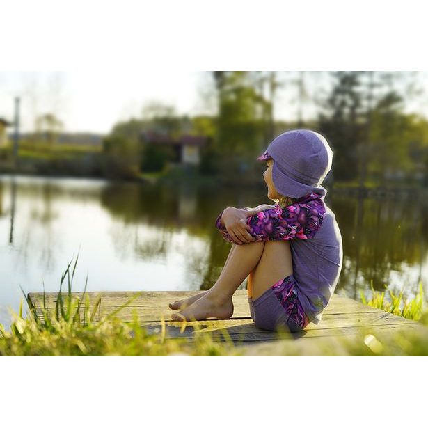 Unuo, Funkční čepice s kšiltem UV 50+, Žíhaná holubičí šedá, Mořský svět (Unuo functional UPF 50+ cap with peak)