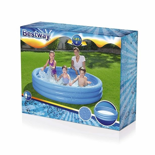 Bestway Nafukovací bazének červený, modrý, průměr 183 cm, výška 33cm