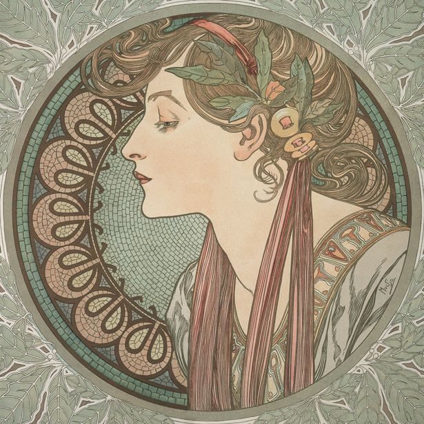 NOTIQUE Poznámkový kalendář Alfons Mucha 2027, 30 x 30 cm