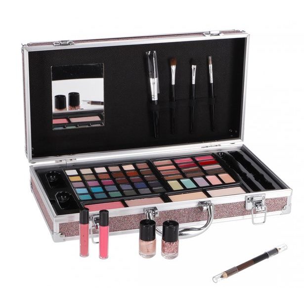 Kosmetický kufřík metalický velký