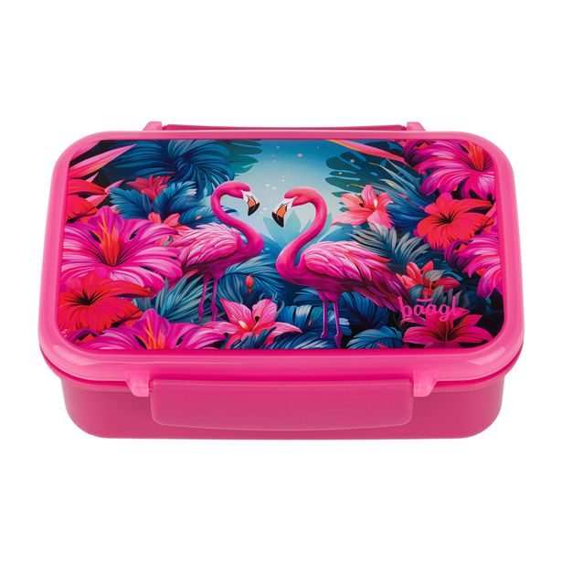 BAAGL Box na svačinu s přihrádkami Flamingo