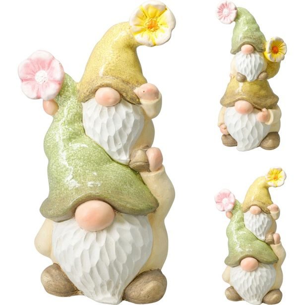 PROGARDEN Zahradní dekorace trpaslík s dítětem stojícím na rameni 20 x 16 x 39 cm KO-795250710stoj