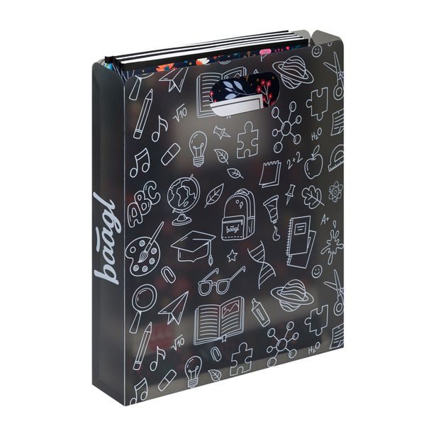 BAAGL Plastové desky na školní sešity School šedé